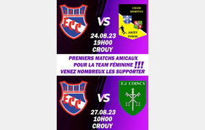 PREMIERS MATCHS AMICAUX - FÉMININES