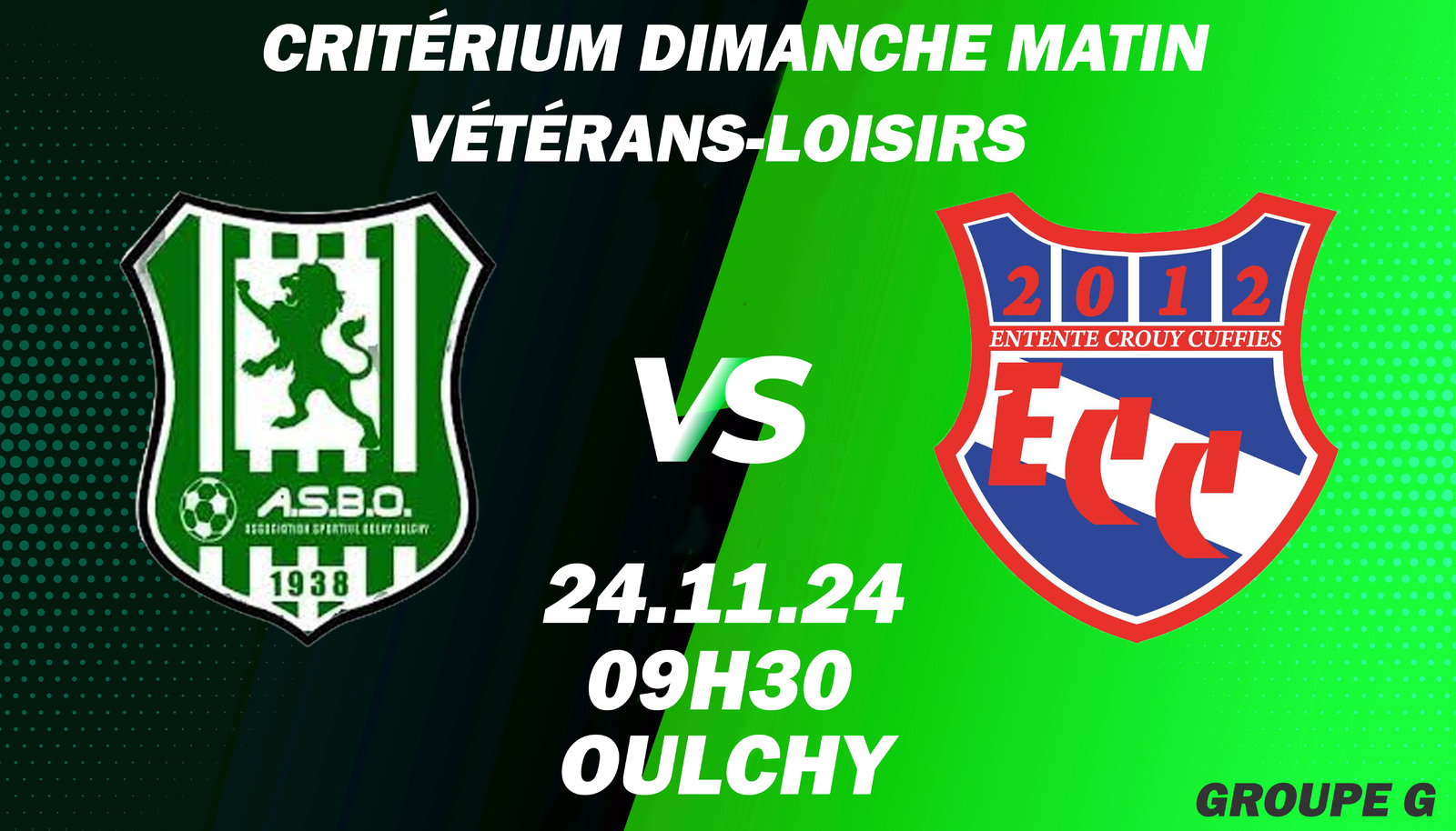 MATCH VÉTÉRANS-LOISIRS - CDM - EXT - BRENY OULCHY AS VS ECC.VL