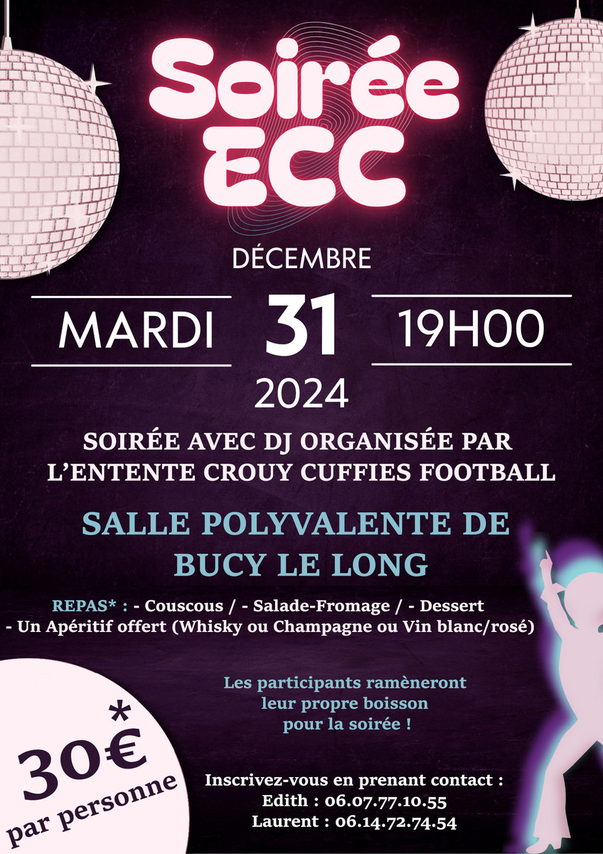 SOIRÉE ECC 31.12.24 - FIN D'ANNÉE - AVEC DJ